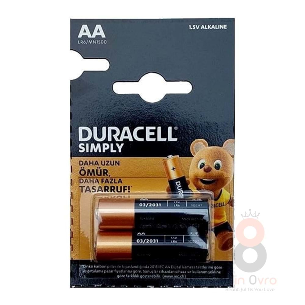 Duracell Simply Kalem Pil 2'li