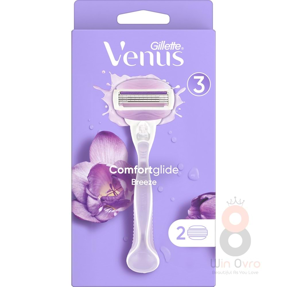 Gillette Venus Comfortglide Breeze Kadın Tıraş Makinesi + Yedek Tıraş Bıçağı 2'li