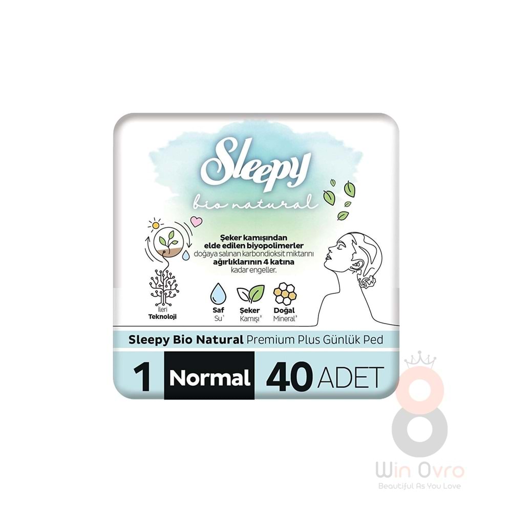 Sleepy Bio Natural Premium Plus Günlük Ped Normal 40 Adet