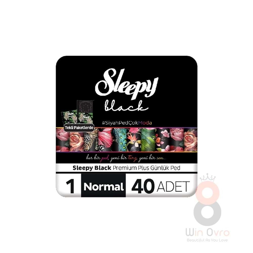 Sleepy Günlük Ped Black Süper Eko Normal 40'lı