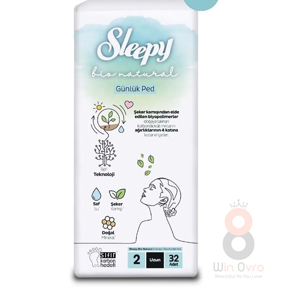 Sleepy Bio Naturel Günlük Ped Normal 32 Adet