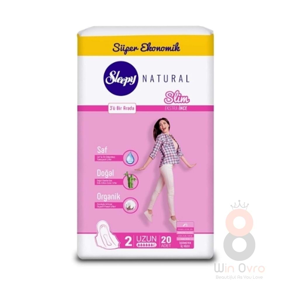 Sleepy Natural Slim Ekstra Ince Uzun 20 Ped