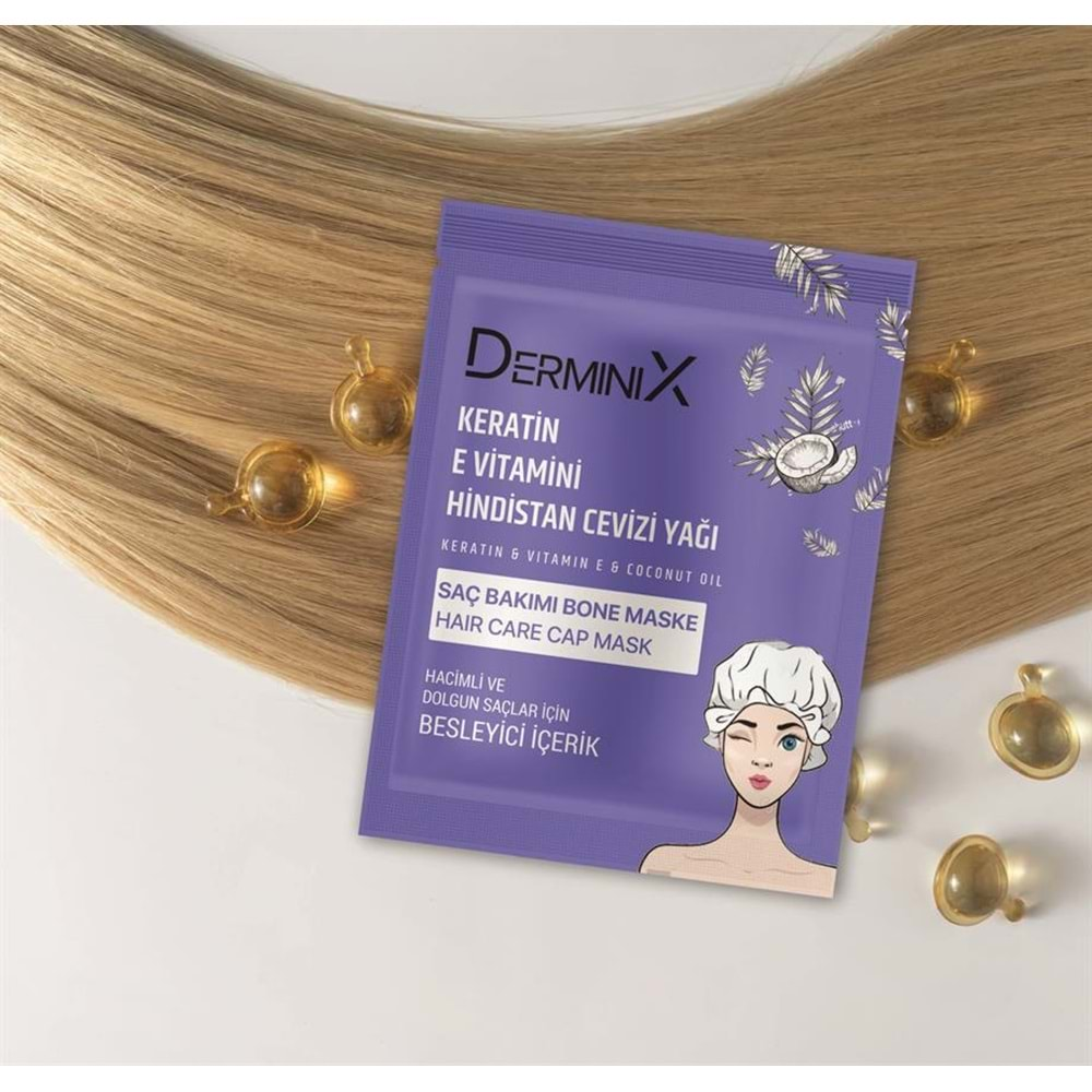 Derminix Keratin & E vitamini & Hindistan Cevizi Yağı Bone Saç Maskesi