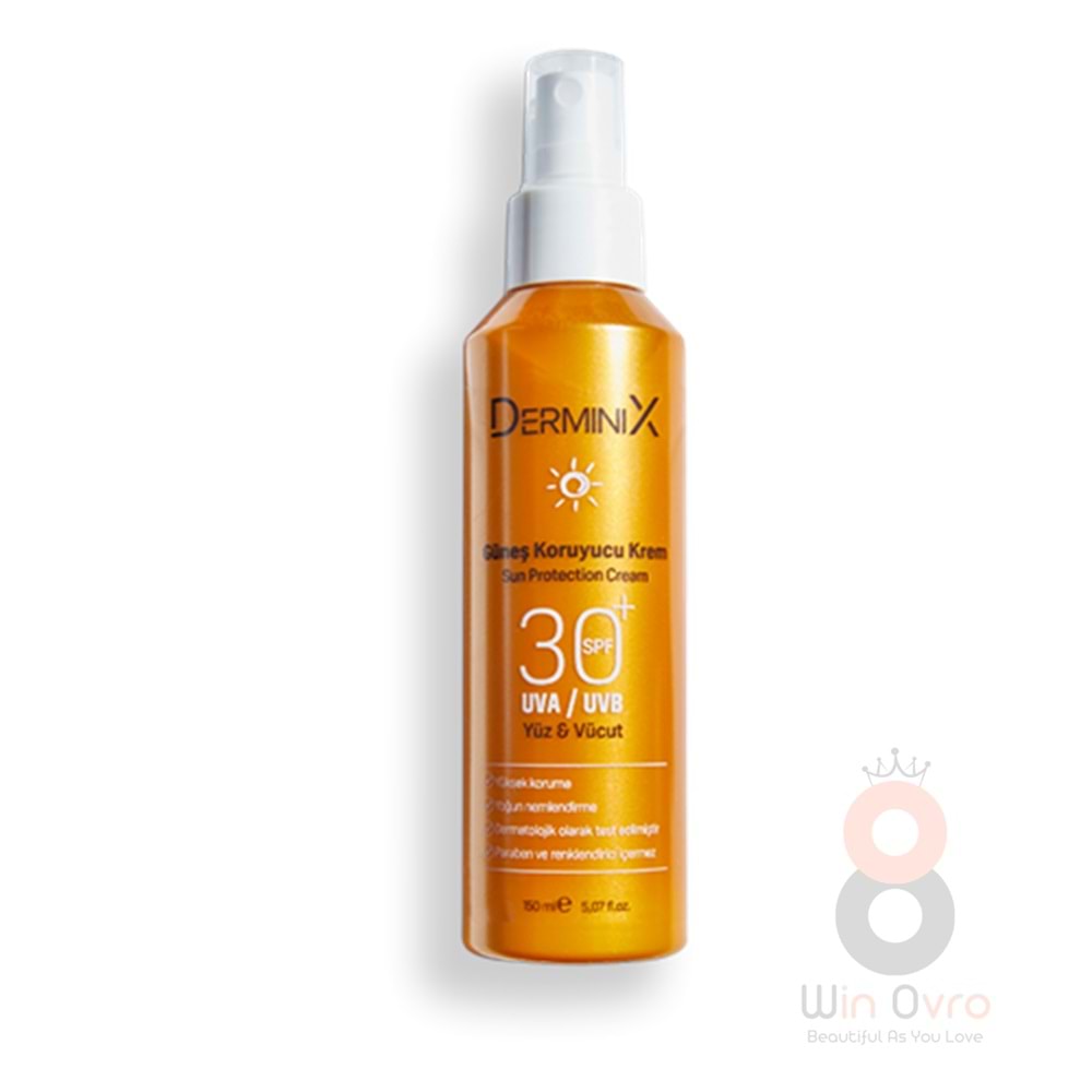 Derminix SUN CREAM SPF 30 Yüksek Koruma Yüz ve Vücut Güneş Kremi
