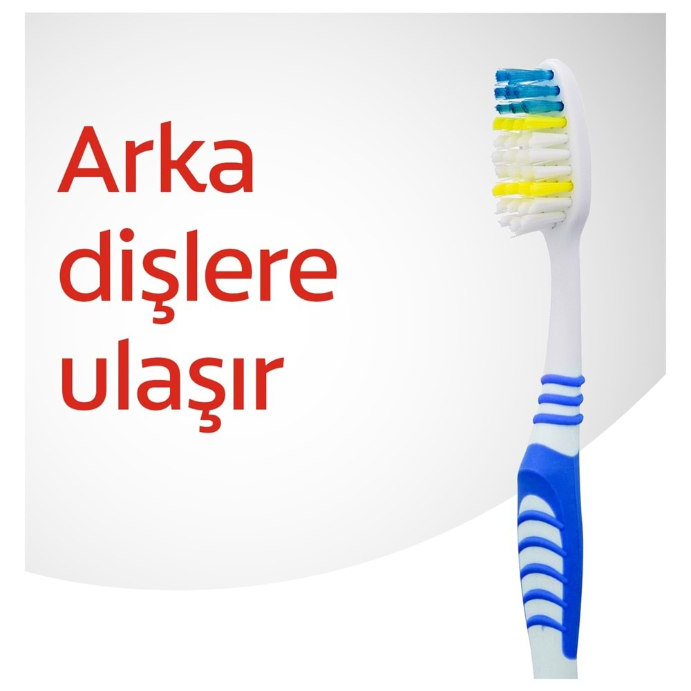 Colgate Extra Clean Dil Temizleyicili Arka Dişlere Uzanan Orta Diş Fırçası 1+1