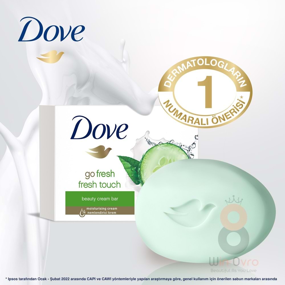 Dove Beauty Cream Bar Katı Güzellik Sabunu Fresh Touch Nemlendirici Etkili 90 g
