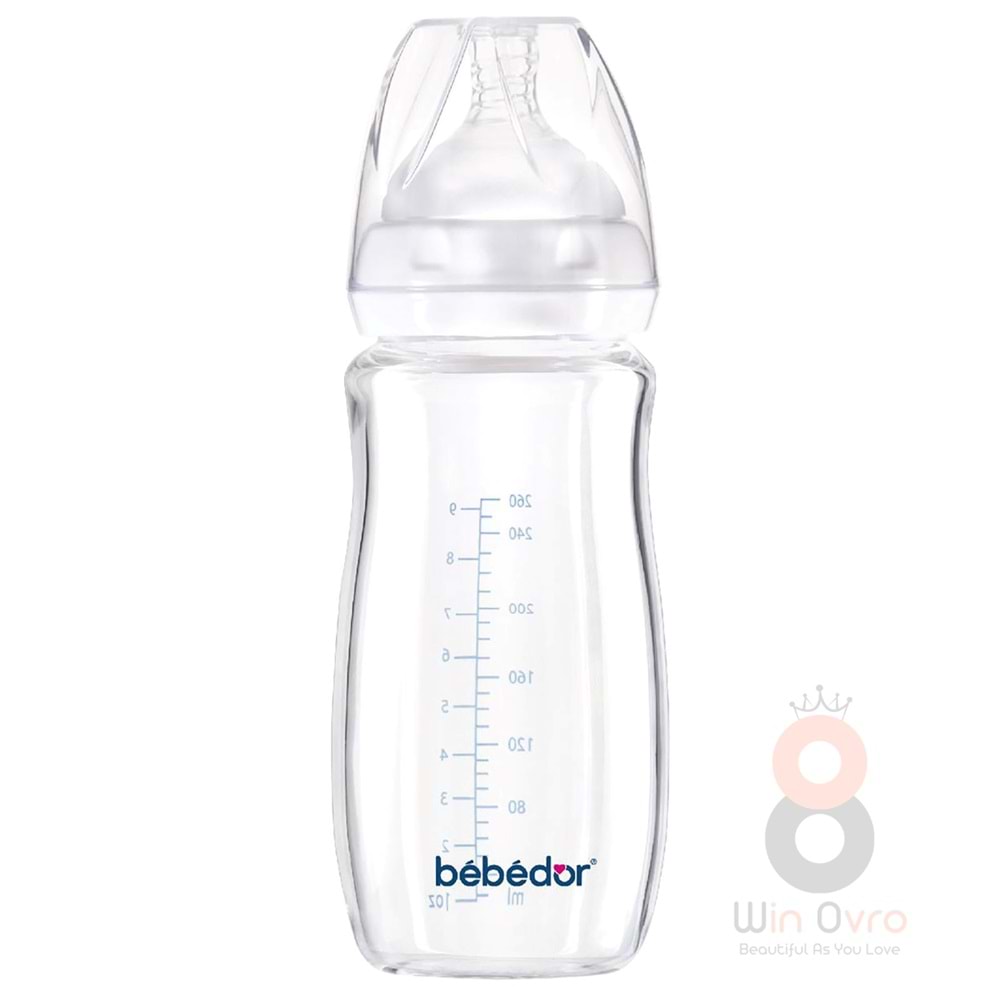 Bebedor Isıya Dayanıklı Cam Biberon 260 ml
