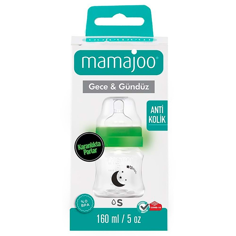 Mamajoo Gece & Gündüz Biberonu 160 ml Şeffaf