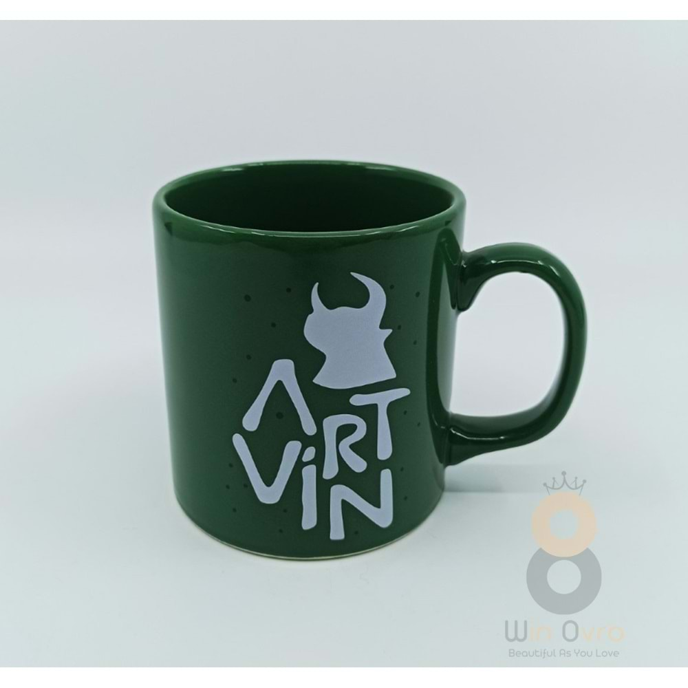 Artvin Logo Baskılı Kupa Bardak / Yeşil