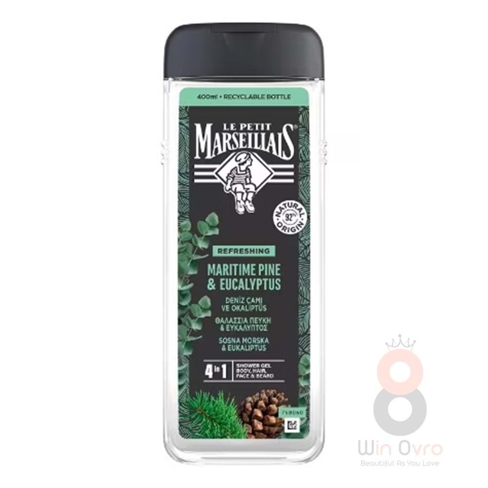 Le Petit Marseillais Men Deniz Çamı ve Okaliptüs Duş Jeli 400 ml