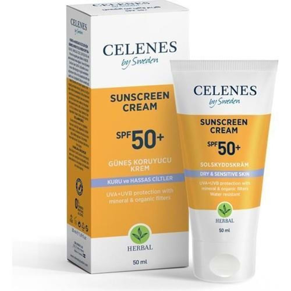 Celenes Herbal Spf 50 Kuru Ve Hassas Güneş Kremi 50 Ml