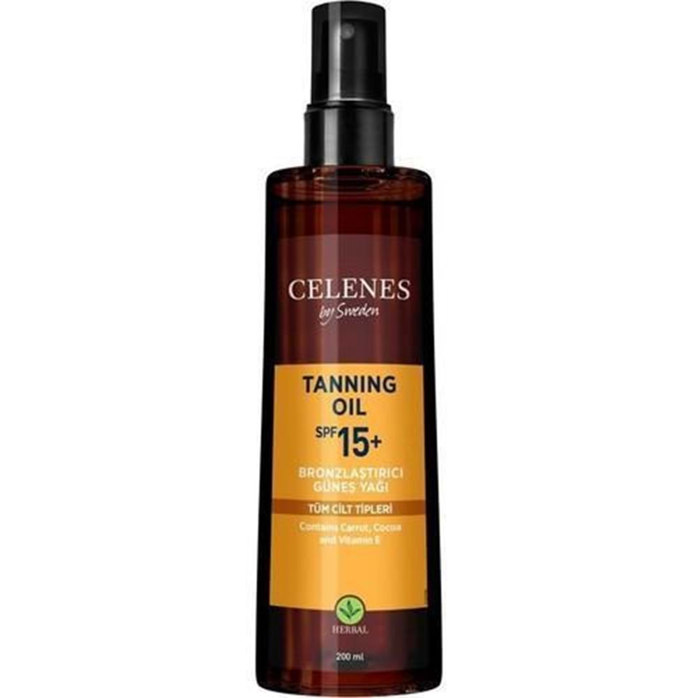 Celenes Herbal Tannıng Oil Spf 15 Bronzlaştırıcı 200 Ml