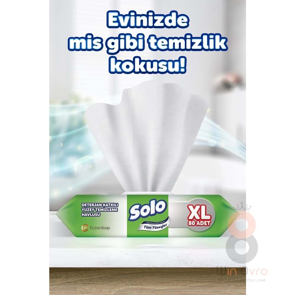 Solo Tüm Yüzeyler Islak Temizleme Havlusu Xl 80 Yaprak