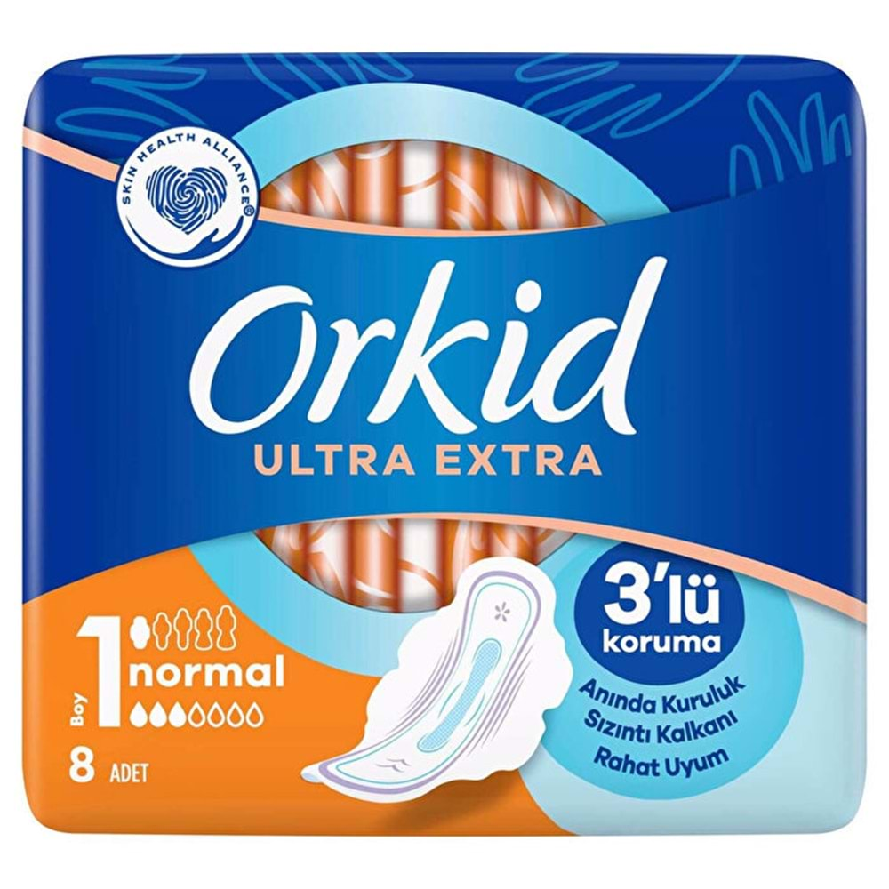 Orkid Hijyenik Ped Ultra Extra Normal 8'li