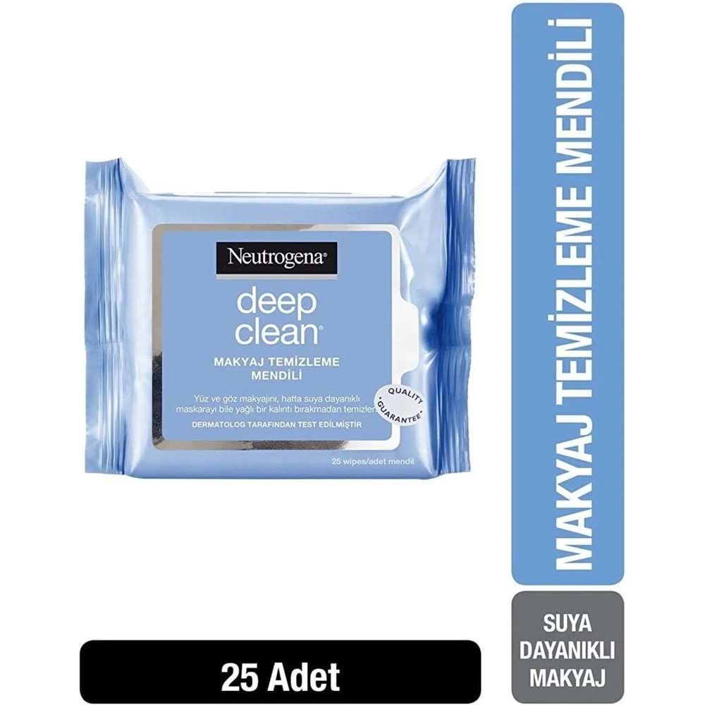 Neutrogena Deep Clean Makyaj Temizleme Mendili 25 li.