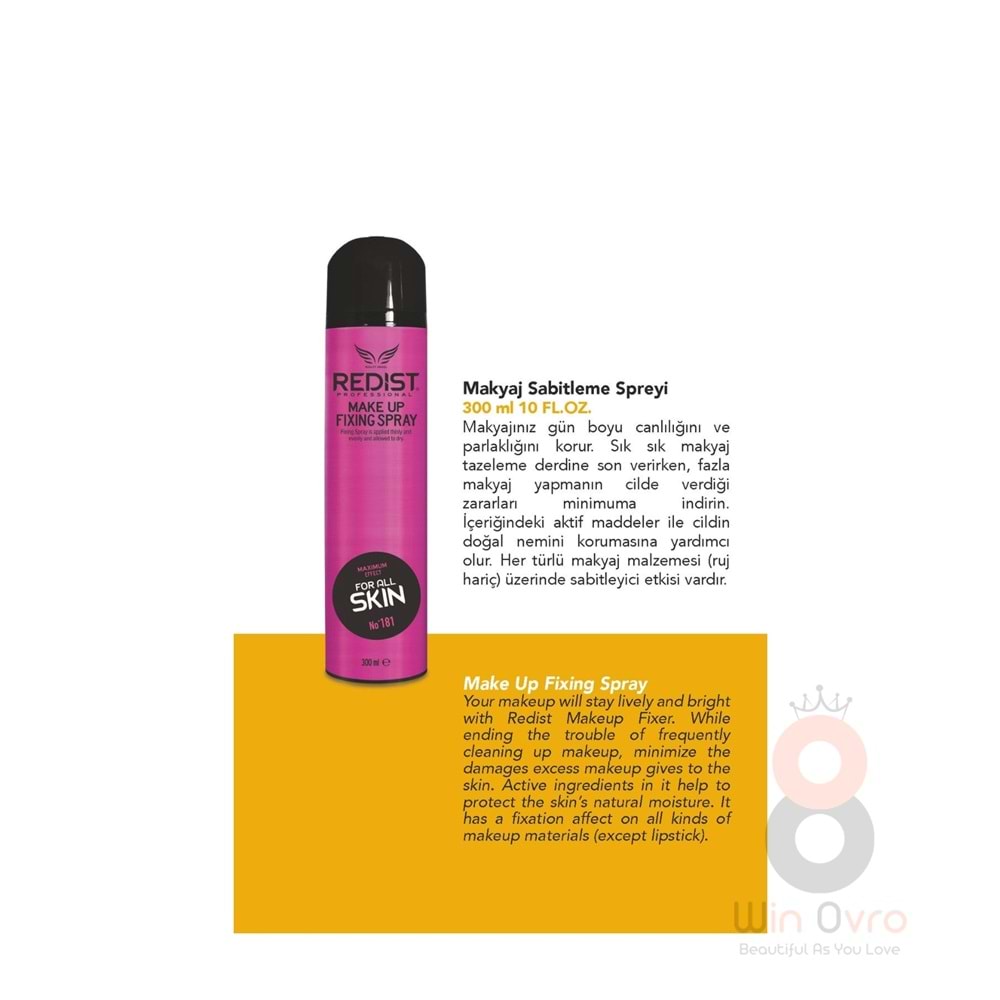 Redist Makyaj Sabitleme Spreyi 300 Ml