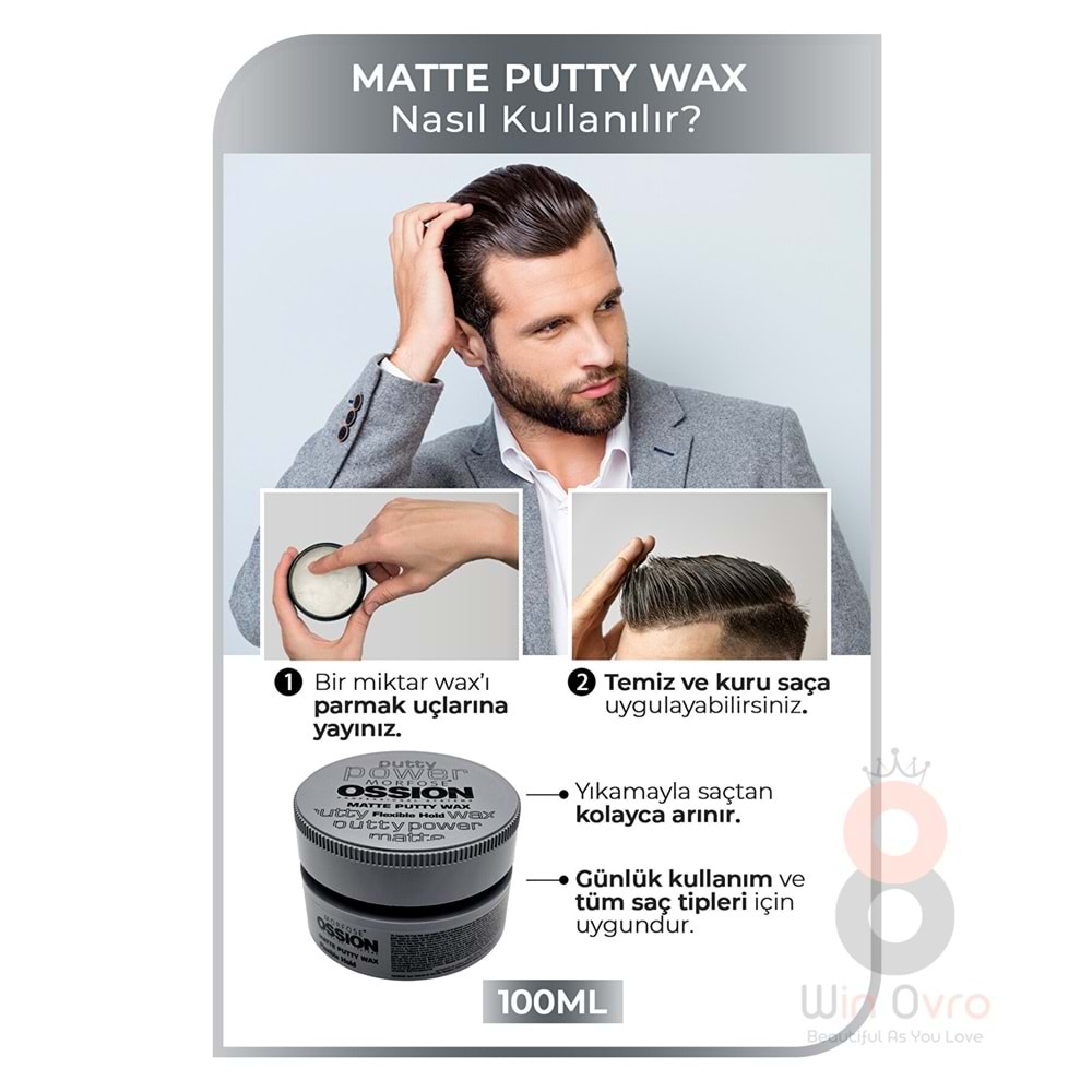 Morfose Ossion Flexible Hold Putty Kremsi Mat Wax 100 ml