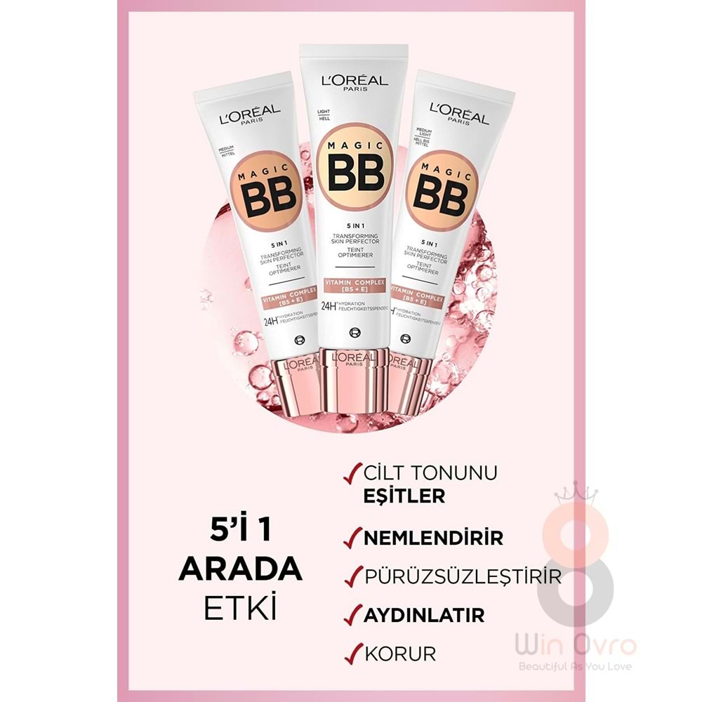 Loreal Paris Renkli Nemlendirici Magic BB Krem 02 Light