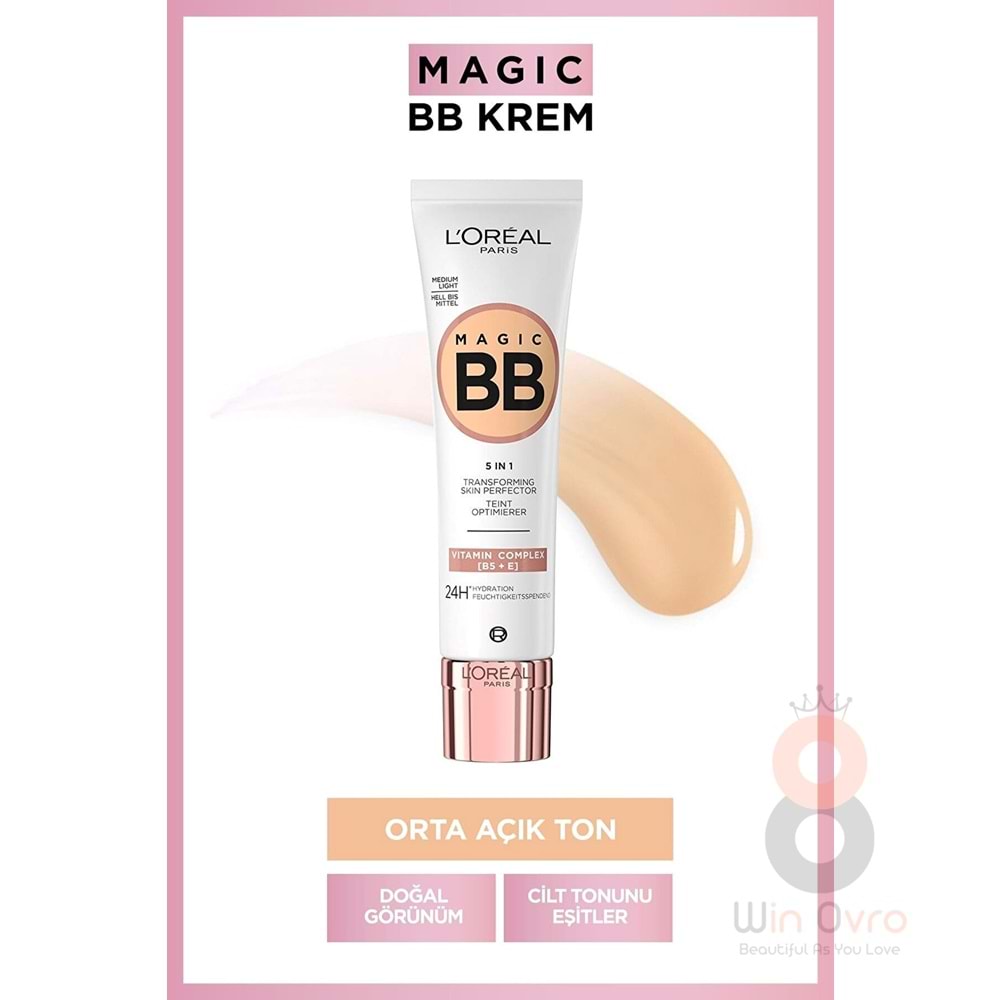 Loreal Paris Magic BB Renkli Nemlendirici Krem - Medium Light