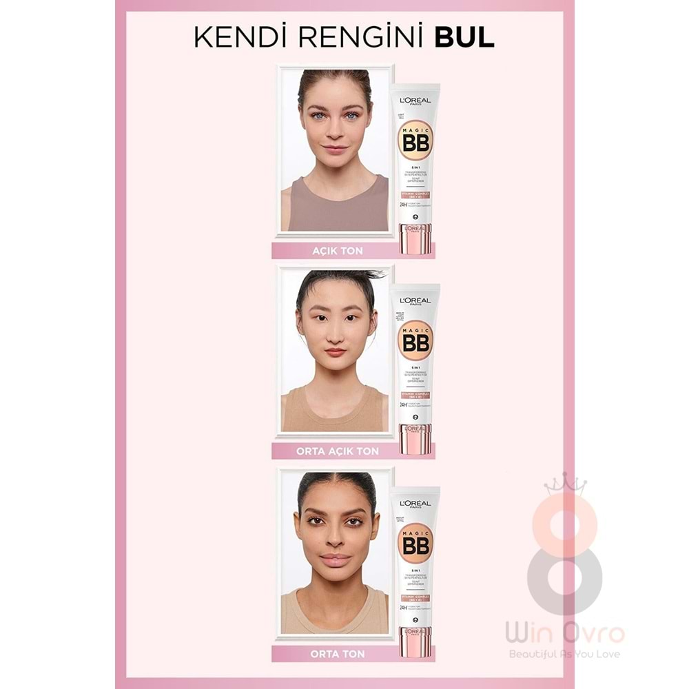 Loreal Paris Magic BB Renkli Nemlendirici Krem - Medium Light