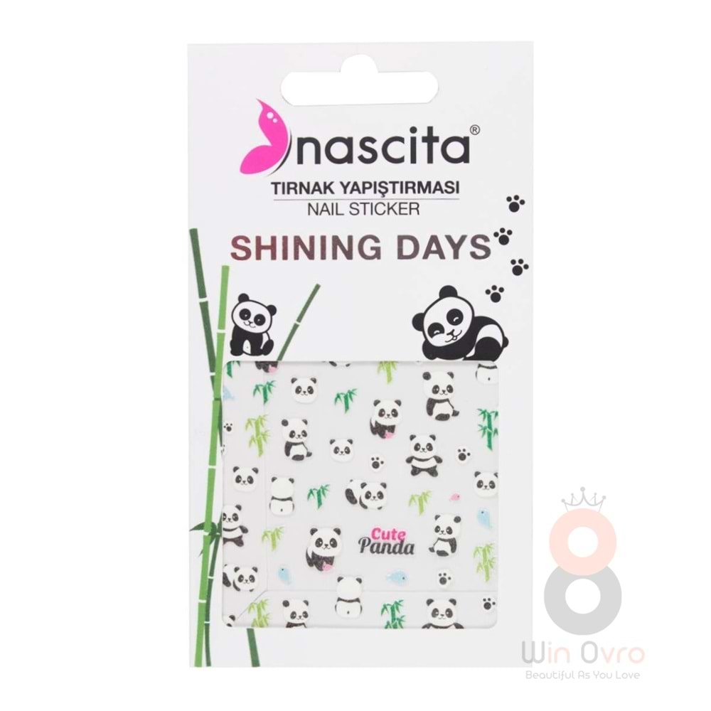 Nascita Cute Panda Tırnak Stickerı - 23