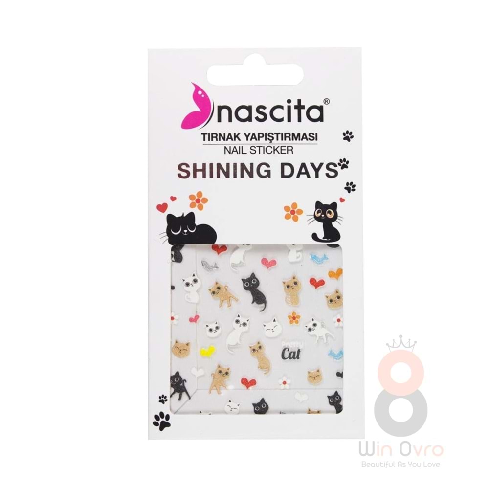 Nascita Pretty Cat Tırnak Stickerı - 24