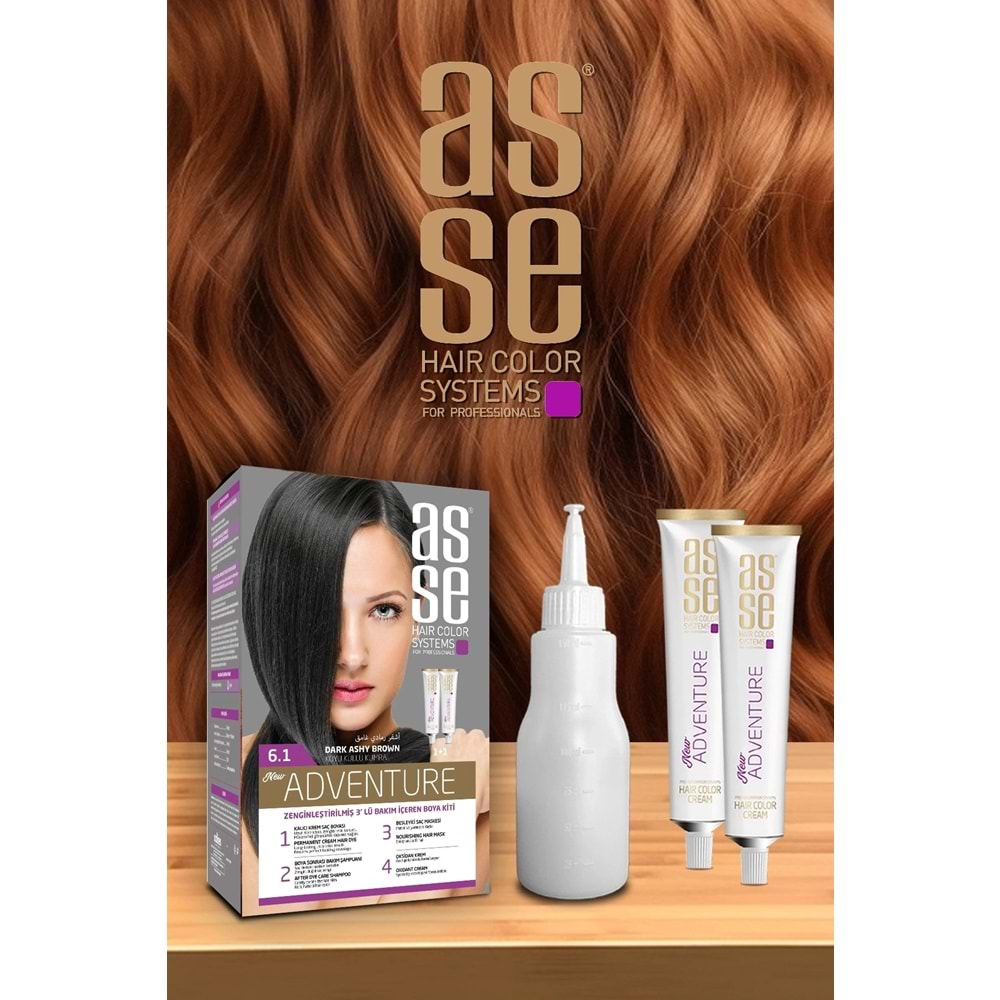 Asse 6.1 Koyu Küllü Kumral 50+50ml Set Boya