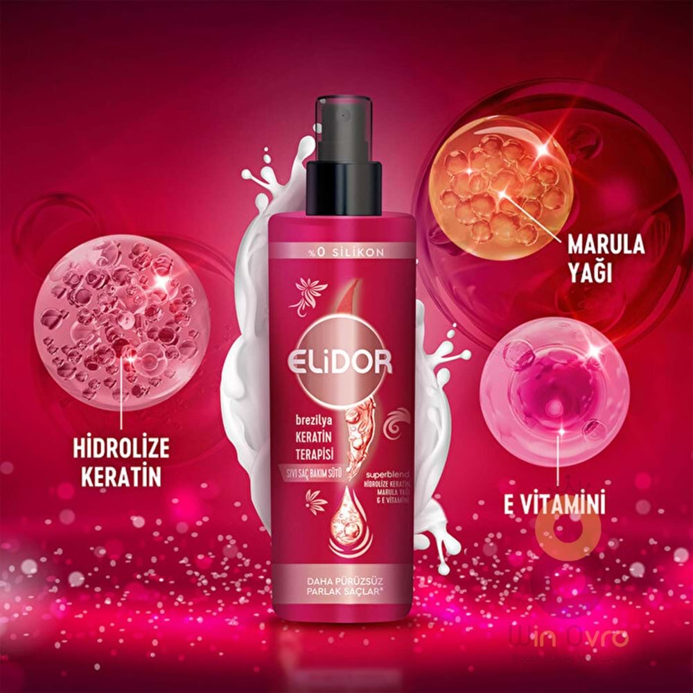 Elidor Brezilya Keratin Terapisi Sıvı Saç Bakım Sütü 200 ml