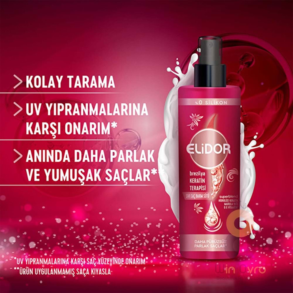 Elidor Brezilya Keratin Terapisi Sıvı Saç Bakım Sütü 200 ml