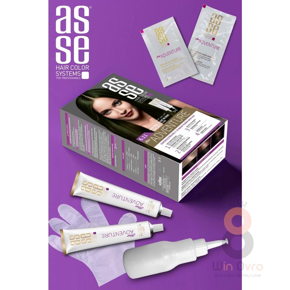 Asse 6.11 Doğal Zeytin Sarı 50 + 50 ml. Set Boya