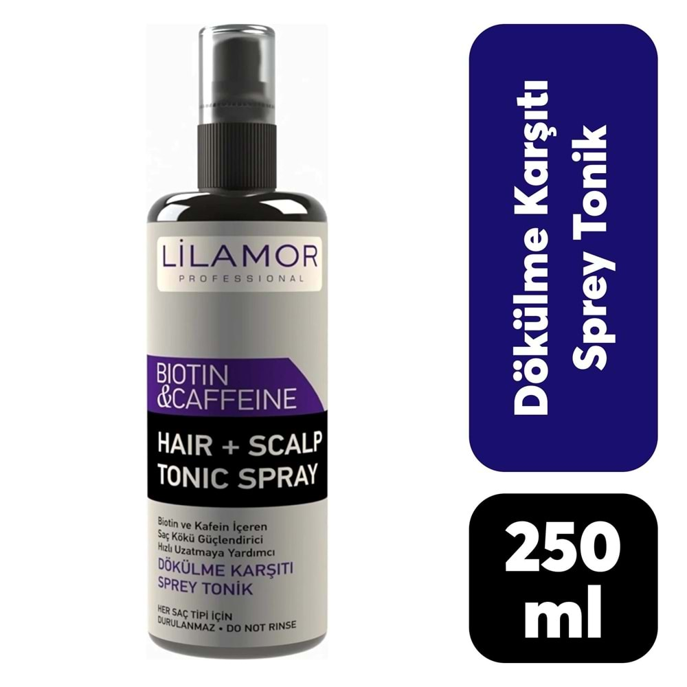 Lilamor 250 Ml Biotin & Kafein Dökülme Karşıtı Tonik Sprey