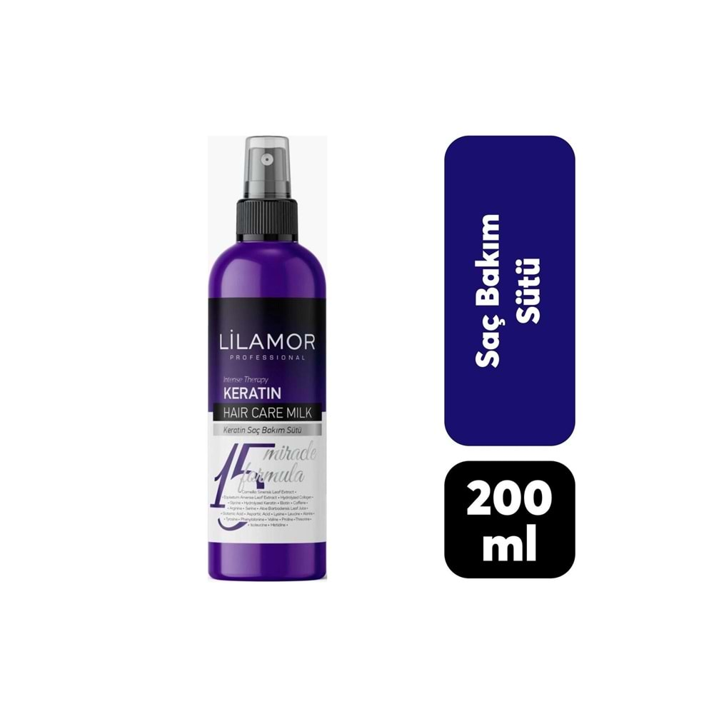 Lilamor Saç Bakım Sütü 200 Ml Keratin