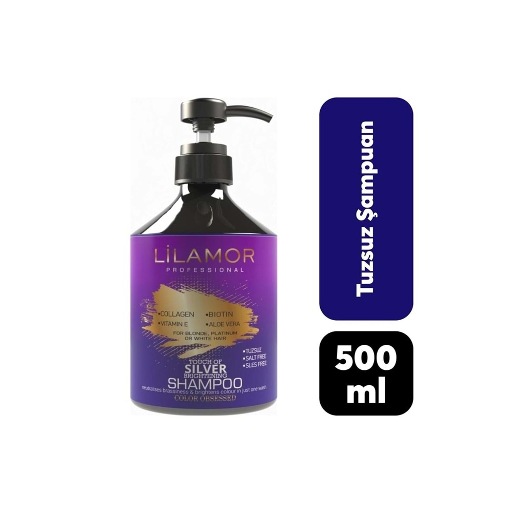 Lilamor 500 ml Mor Tuzsuz Şampuan