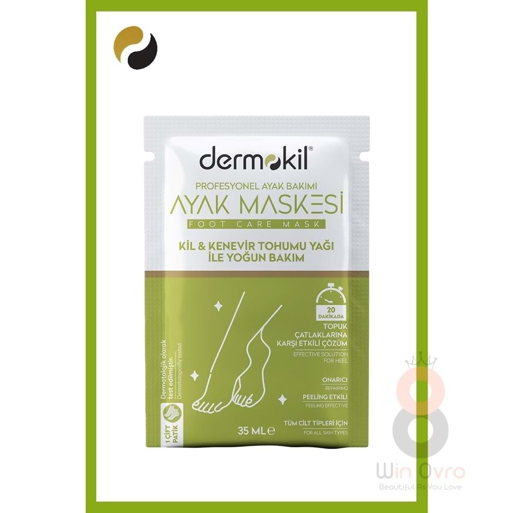 Dermokil Kil & Kenevir Yağlı Ayak Maskesi 35 ml.