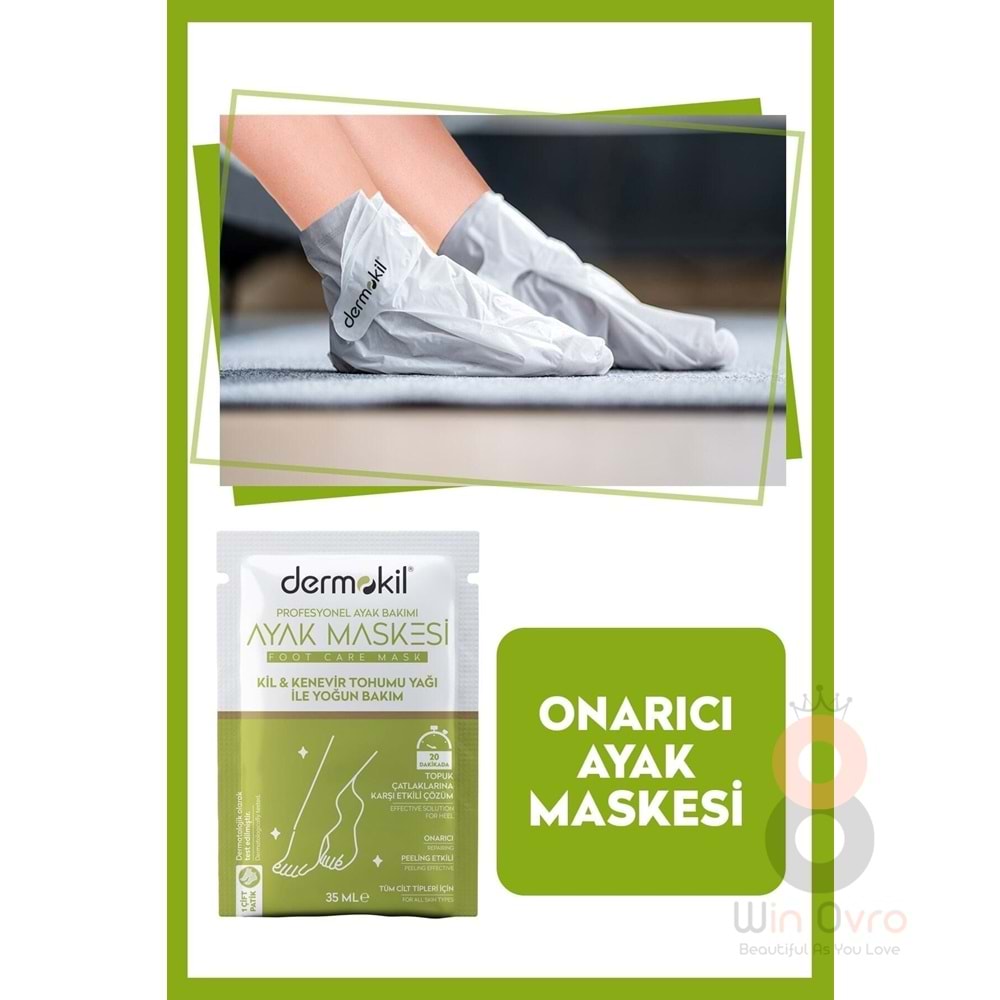 Dermokil Kil & Kenevir Yağlı Ayak Maskesi 35 ml.