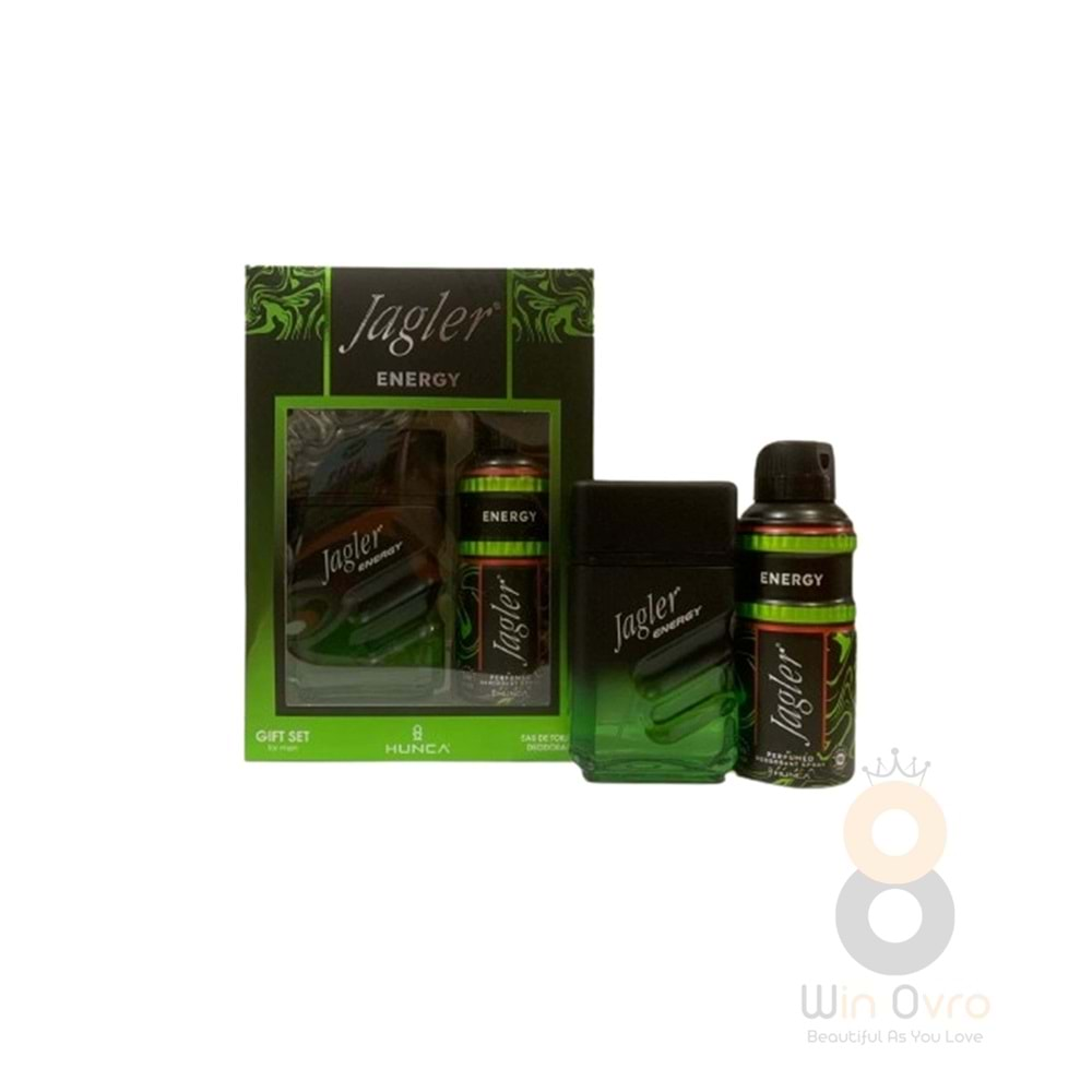 Jagler Energy Men Parfüm 90 ml. + Deodorant 150 ml Gift Set Kofre