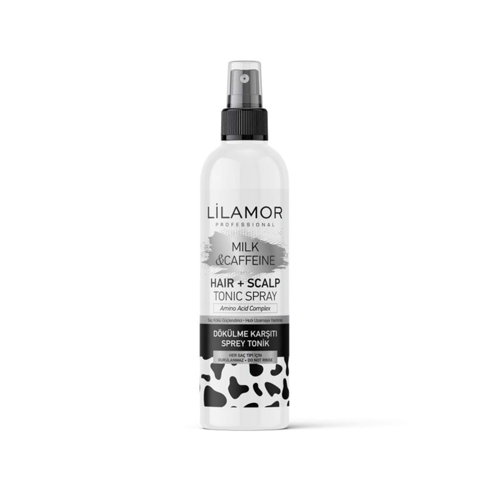 Lilamor Professional Milk & Kafein & Dökülme Karşıtı Saç Toniği-Hızlı Uzamaya yardımcı 250ml