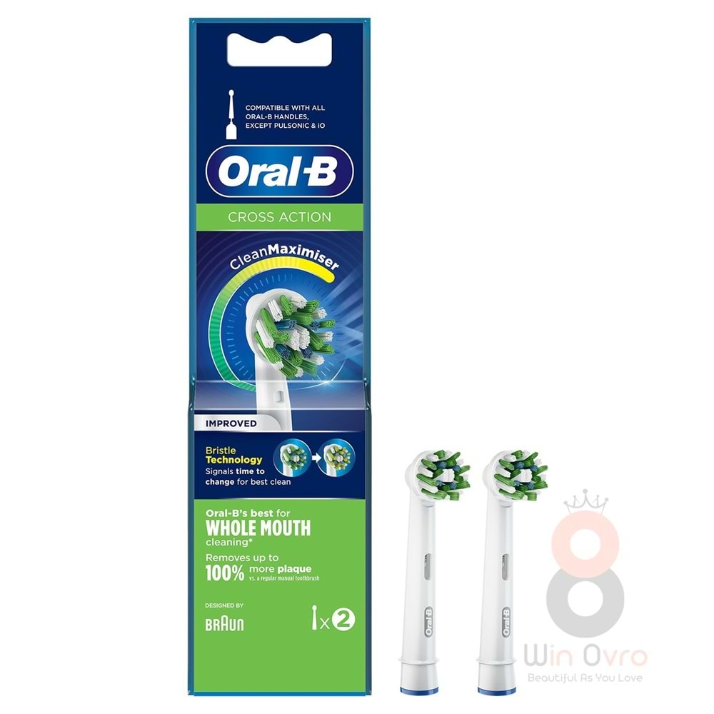 Oral-B Heads - Cross Action Clean Maximiser Diş Fırçası Yedeği 2 li.