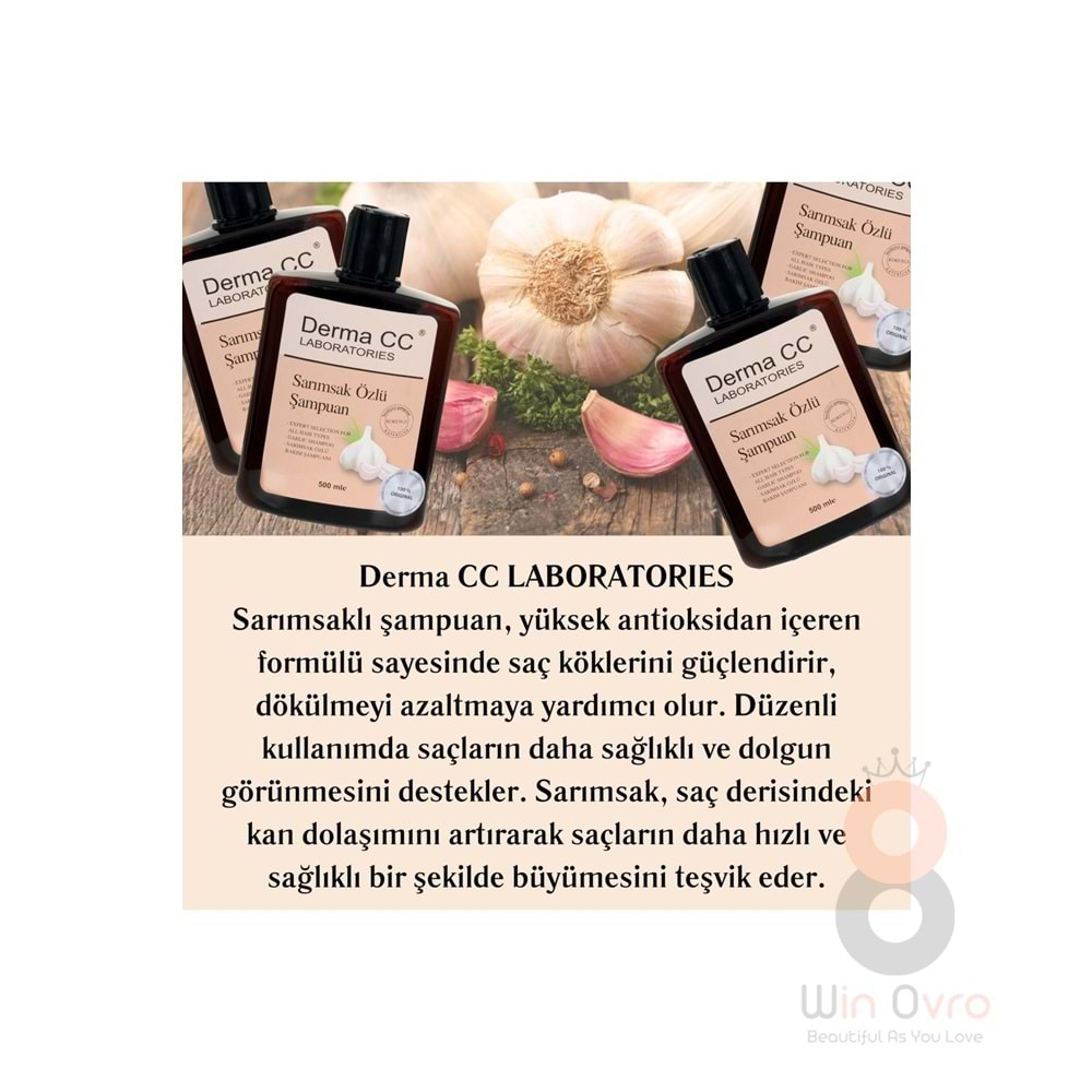 Derma CC Laboratories Sarımsak Özlü Saç Güçlendirici Bakım Şampuanı 500 Ml