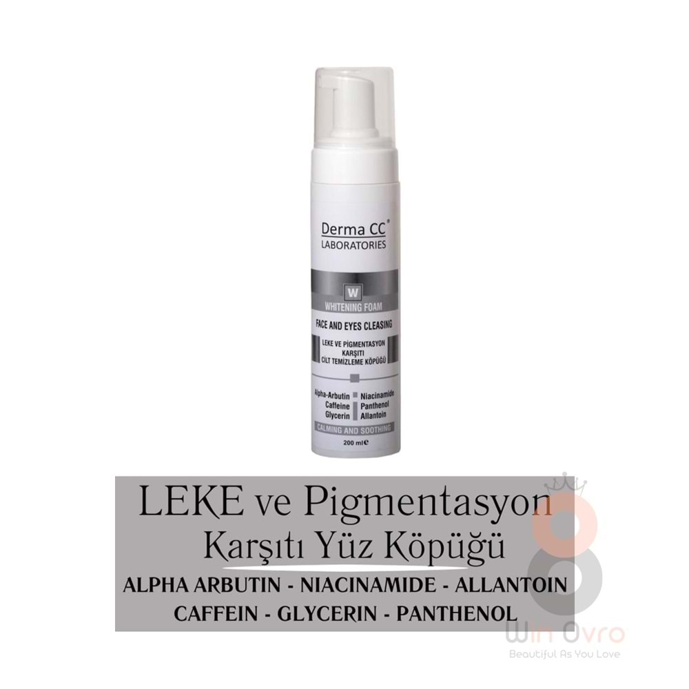 Derma CC Laboratories Whıtenıng Foam Face And Eyes Cleansıng - Leke Karşıtı Cilt Bakım Köpüğü 200 ml Derma CC Laboratories Whıtenıng Foam Face And Eyes Cleansıng - Leke Karşıtı Cilt Bakım Köpüğü 200 ml