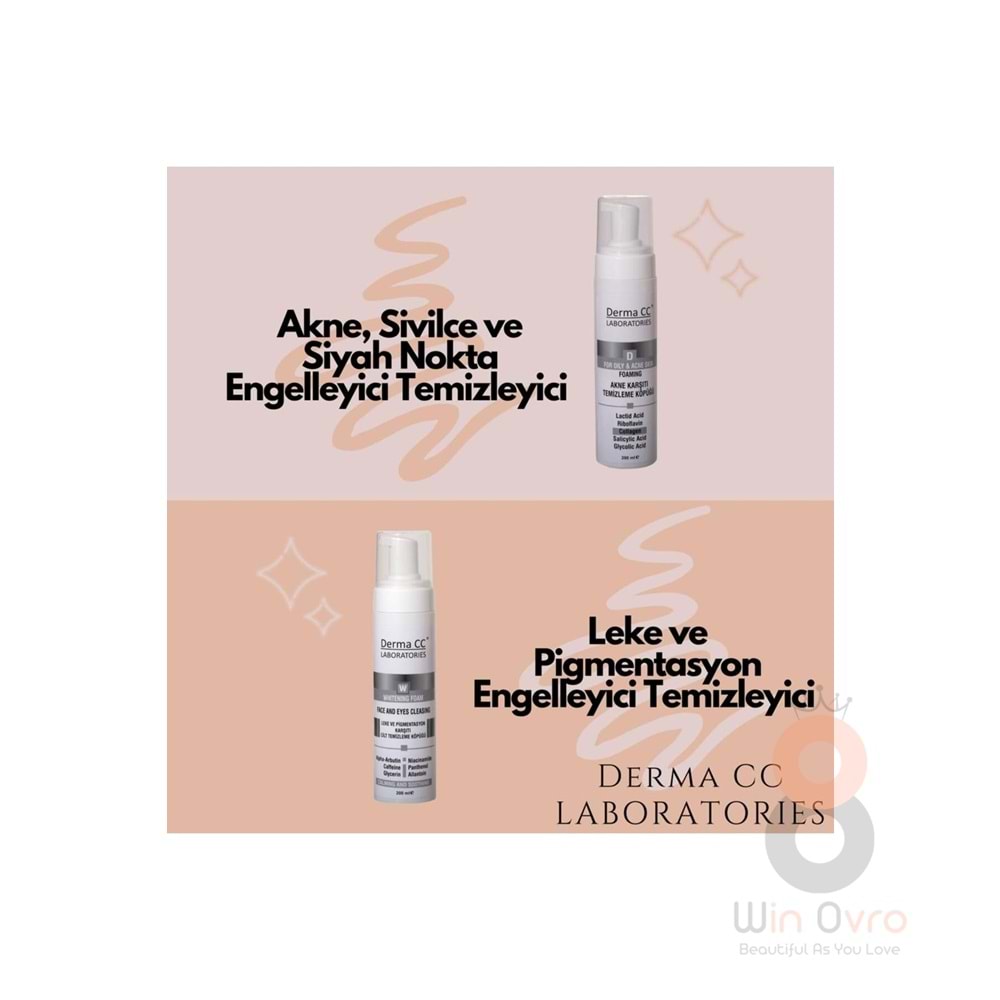 Derma CC Laboratories Whıtenıng Foam Face And Eyes Cleansıng - Leke Karşıtı Cilt Bakım Köpüğü 200 ml Derma CC Laboratories Whıtenıng Foam Face And Eyes Cleansıng - Leke Karşıtı Cilt Bakım Köpüğü 200 ml