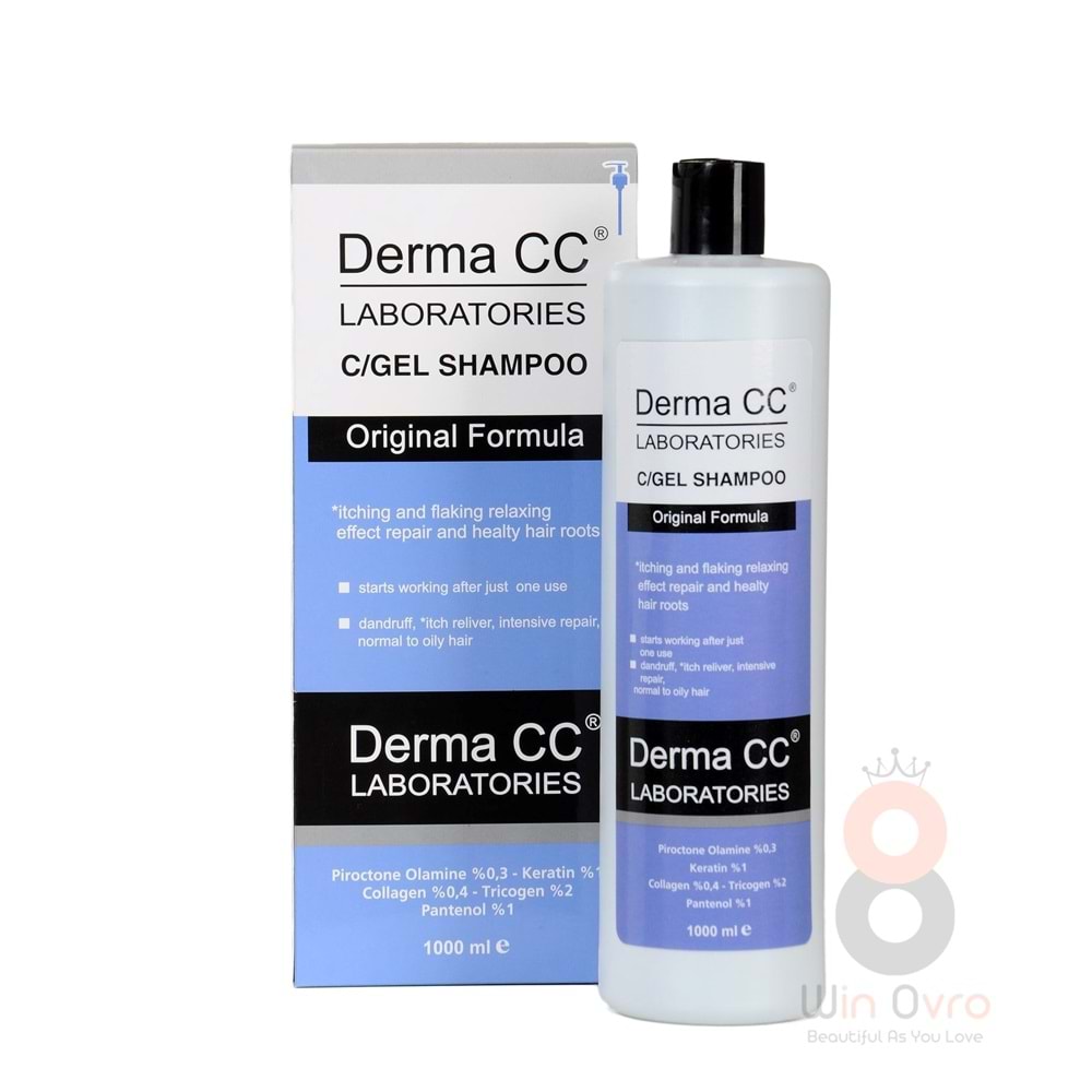 Derma CC Laboratories C/gel Shampoo 1000ml / Kepek-kaşıntı-pullanma-dökülme Karşıtı