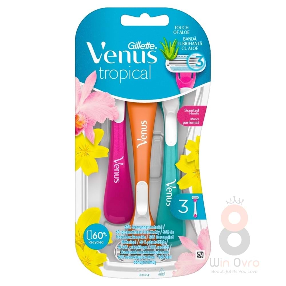Gillette Venus Tropical Kullan At Kadın Tıraş Bıçağı 3lü