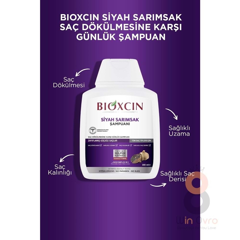 Bioxcin Siyah Sarımsak Şampuan 3x300 Ml - Saç Dökülmesi Şampuanı