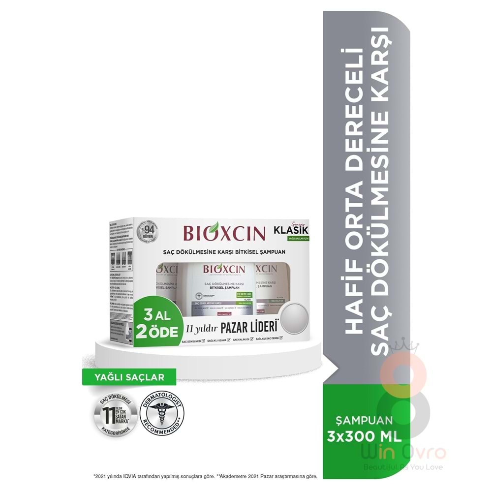 Bioxcin Genesis 3 Al 2 Öde Yağlı Saçlar Için Şampuan 3*300ml