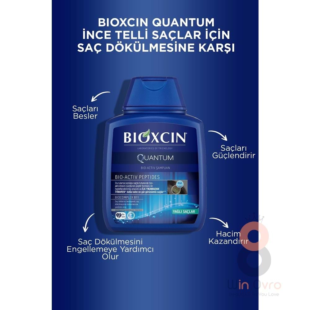 Bioxcin Quantum Şampuan 3 Al 2 Öde Yağlı Saçlar Için 3x300 Ml - Ince Telli Saçlar Için Dökülme Şampuanı