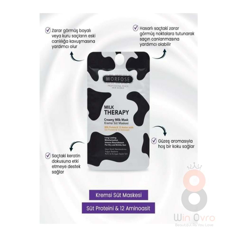 Morfose Milk Therapy Kremsi Süt Saç Maskesi 25 ml