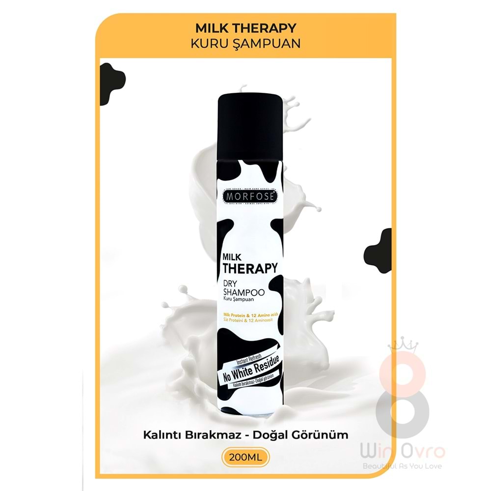 Morfose Milk Therapy Kuru Şampuan 200 ml - Besleyici, Hacim Veren, Temiz Görünüm Sağlayan Güçlü Saç
