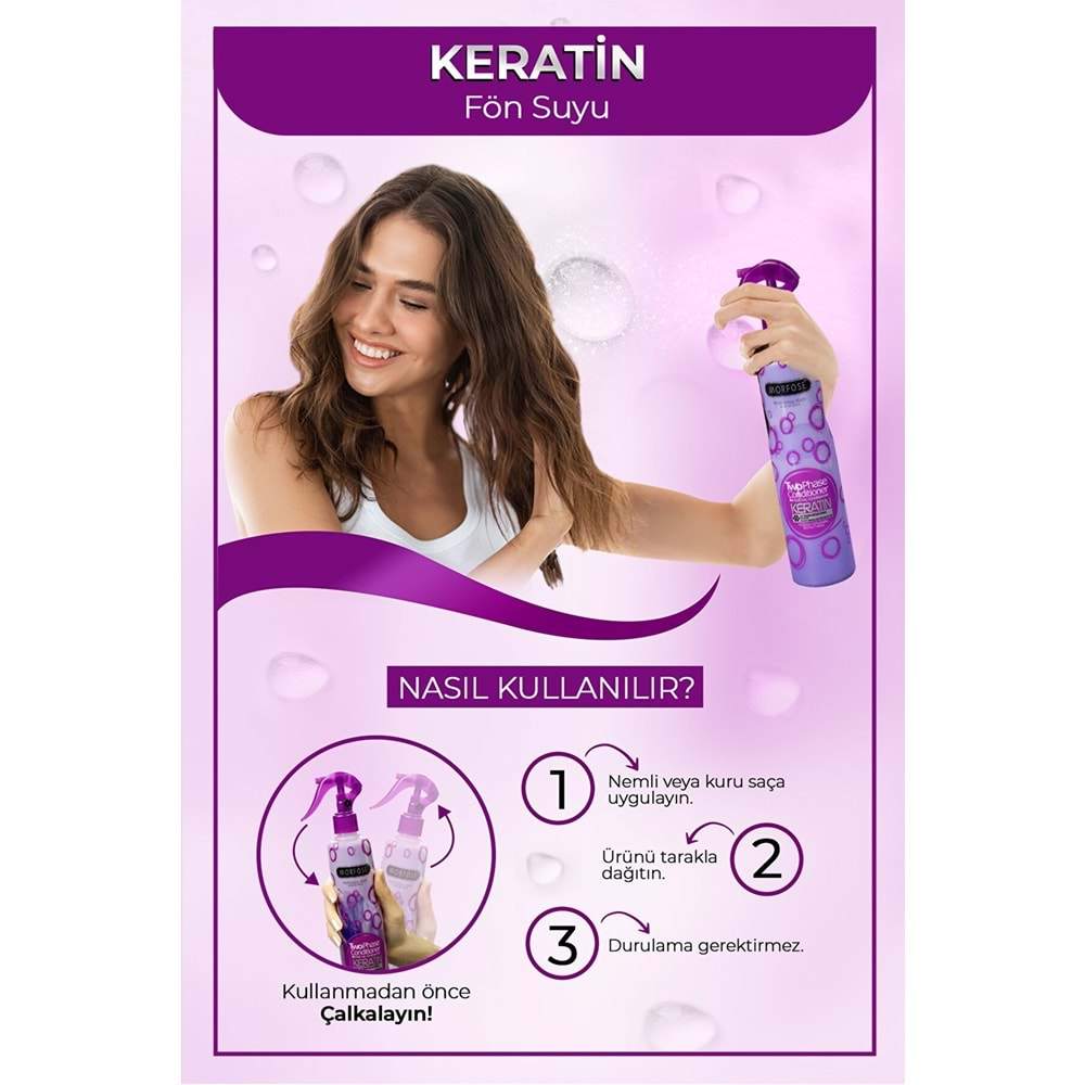 Morfose Keratin Içerikli Fön Suyu Mor 400 Ml