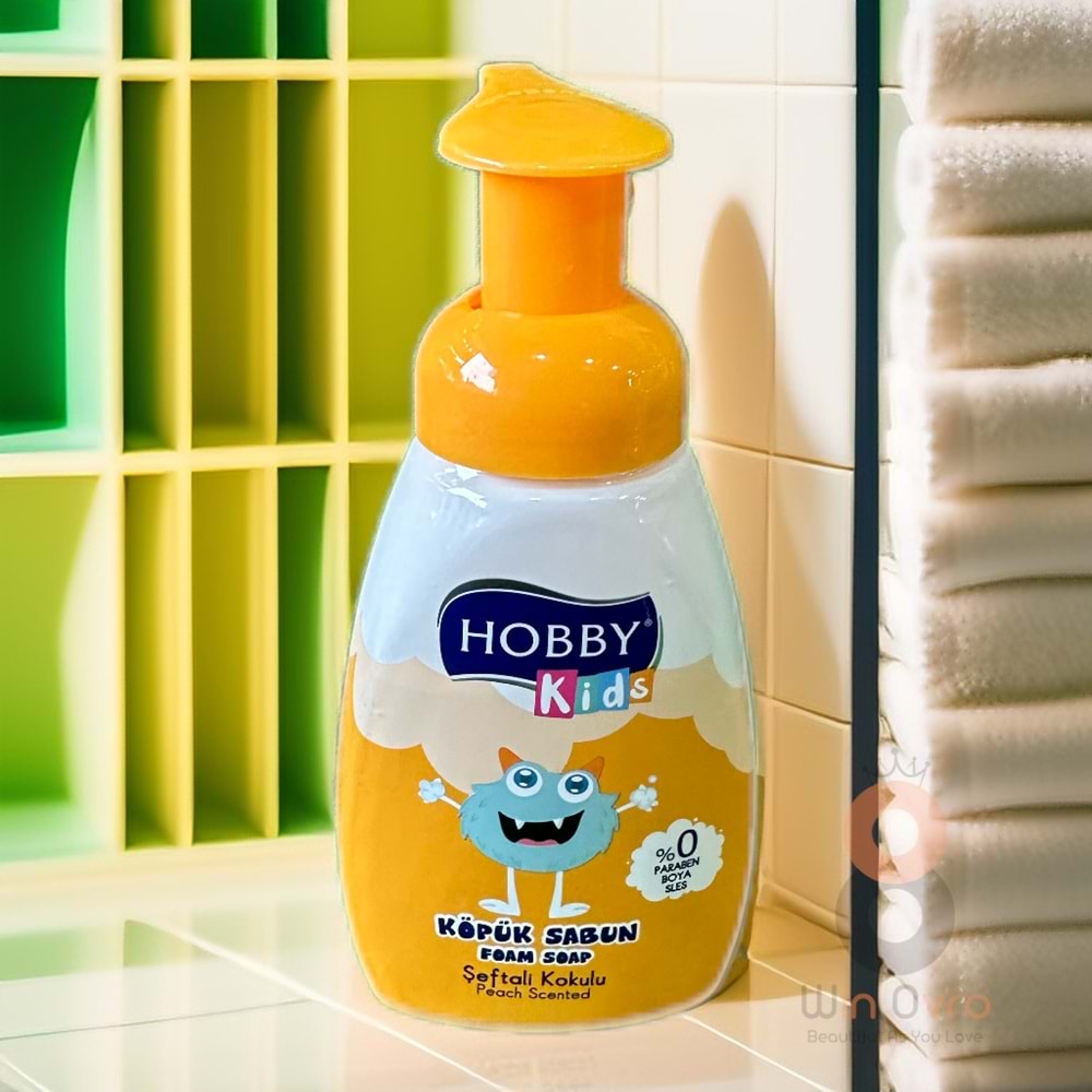 Hobby Kids Çocuklar İçin Köpük Sabun Şeftali Kokulu 200 ml.